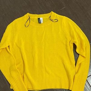 H&M Bright Yellow Crew Neck Sweater